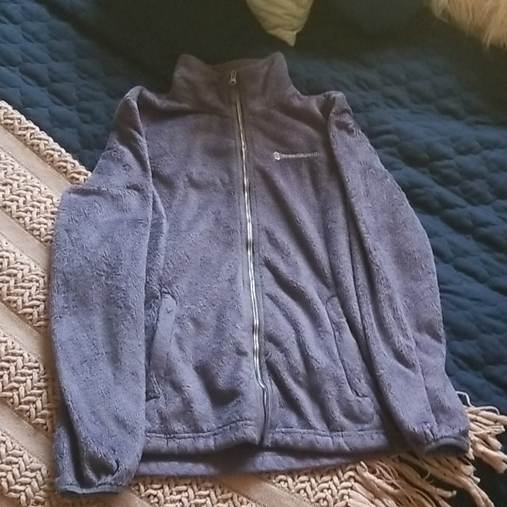 Zip up purple jacket